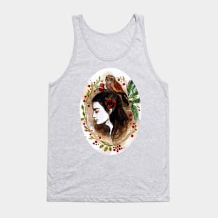 Girl with Owl Tank Top